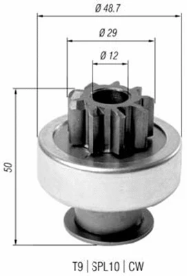 Pinion, starter (940113020387)