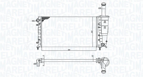 Radiator, engine cooling (350213196000)