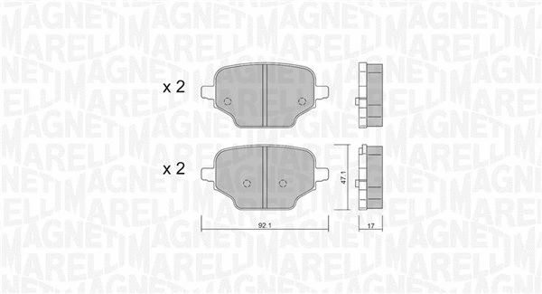 Brake Pad Set, disc brake (363916061220)