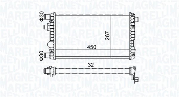 Radiator, engine cooling (350213191300)