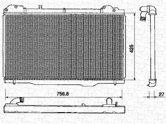 Radiator, engine cooling (350213378000)