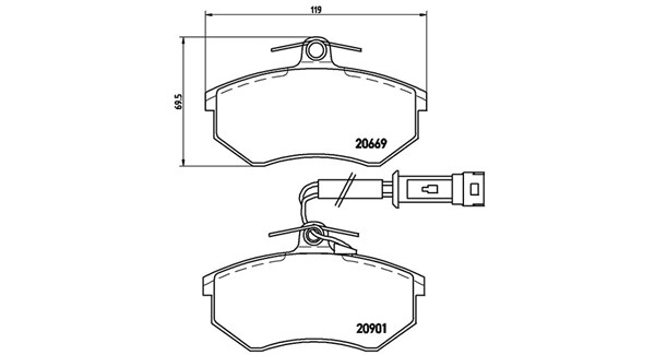 Brake Pad Set, disc brake (363700485016)