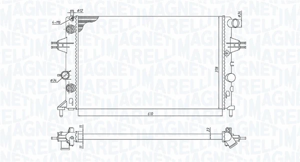 Radiator, engine cooling (350213192500)