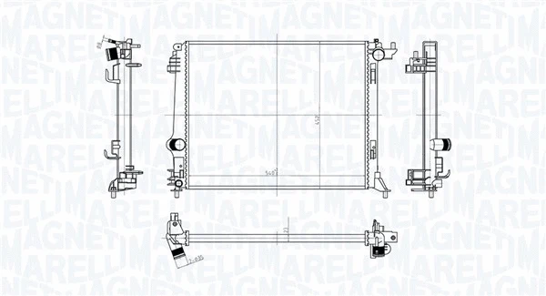 Radiator, engine cooling (350213207500)