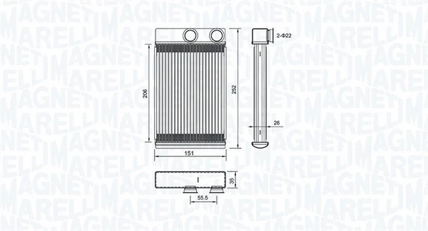 Heat Exchanger, interior heating (350218478000)