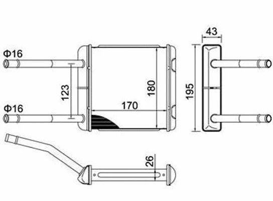 Heat Exchanger, interior heating (359000390150)