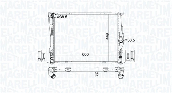 Radiator, engine cooling (350213162700)