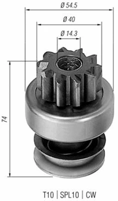 Pinion, starter (940113020213)