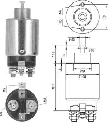 Solenoid Switch, starter (940113050288)