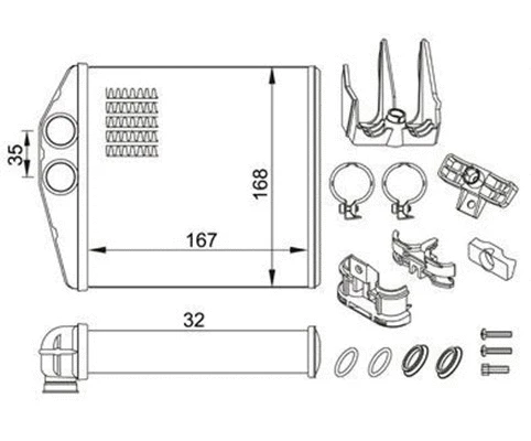 Heat Exchanger, interior heating (359000300820)