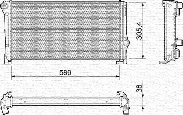 Radiator, engine cooling (350213199000)