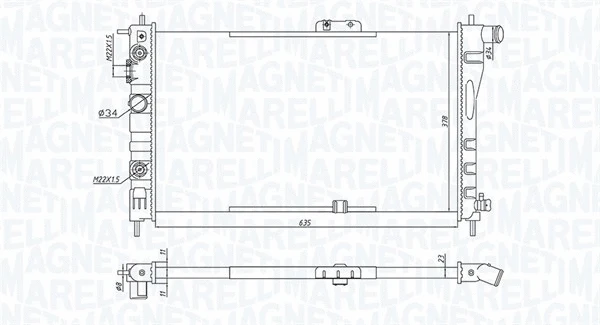 Radiator, engine cooling (350213197900)
