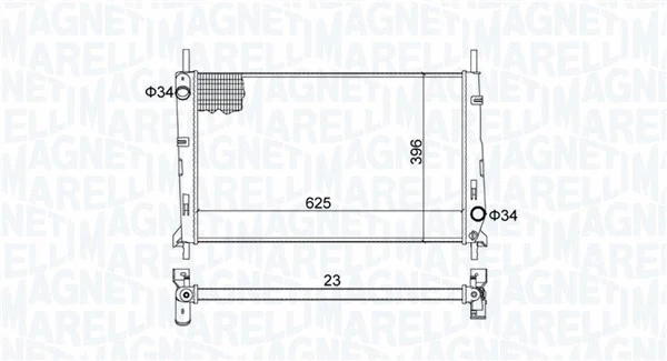 Radiator, engine cooling (350213189300)