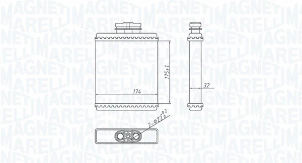 Heat Exchanger, interior heating (350218412000)