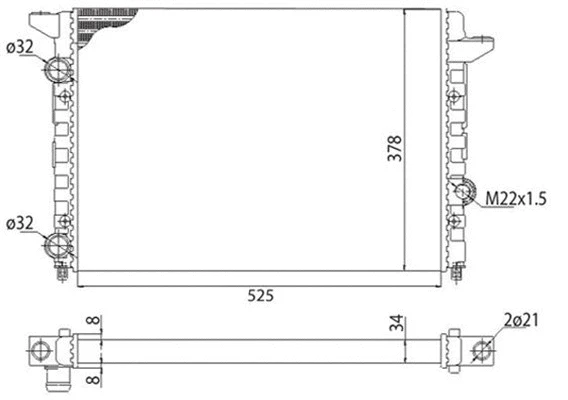 Radiator, engine cooling (350213104403)