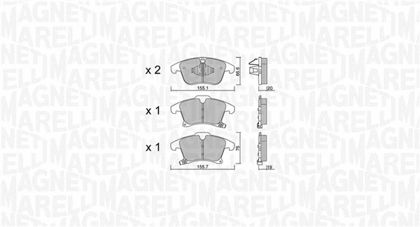 Brake Pad Set, disc brake (363916061192)