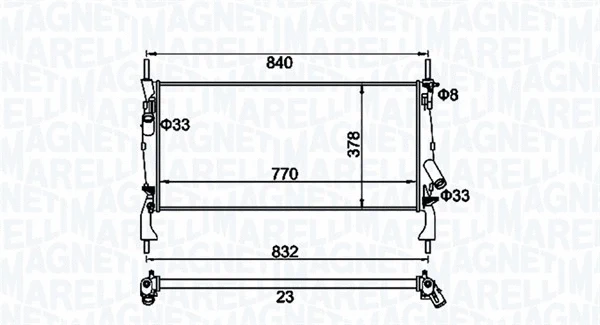 Radiator, engine cooling (350213158900)