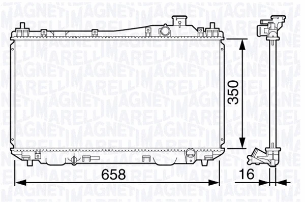 Radiator, engine cooling (350213133000)