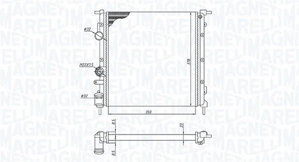 Radiator, engine cooling (350213172100)