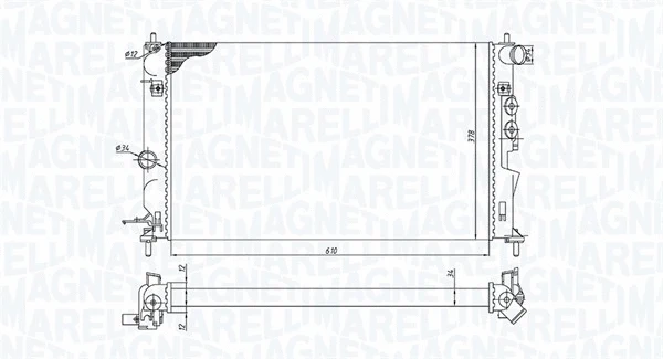 Radiator, engine cooling (350213190600)