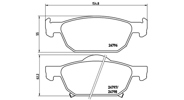 Brake Pad Set, disc brake (363700528044)