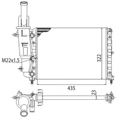 Radiator, engine cooling