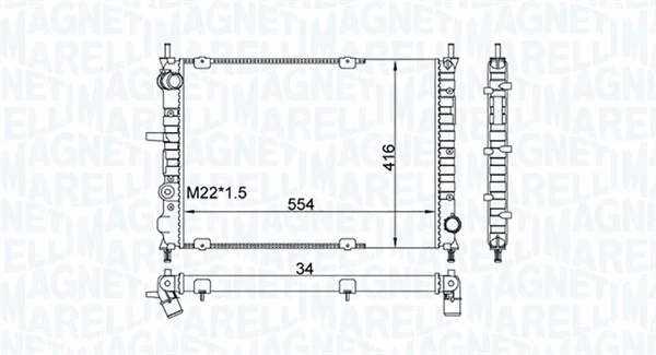 Radiator, engine cooling (350213154300)