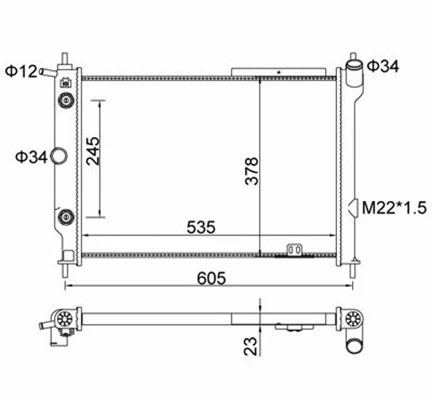 Radiator, engine cooling (359000300570)