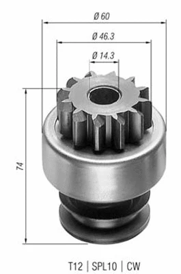 Pinion, starter (940113020150)