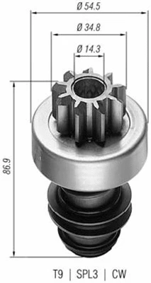 Pinion, starter (940113020004)