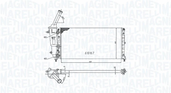 Radiator, engine cooling (350213177000)