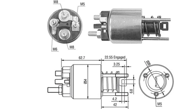 Solenoid Switch, starter (940113050423)
