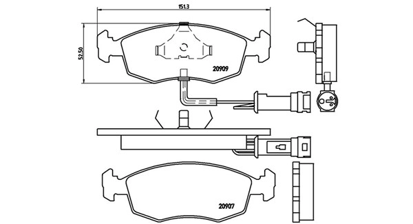 Brake Pad Set, disc brake (363700424007)