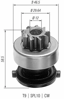 Pinion, starter (940113020136)