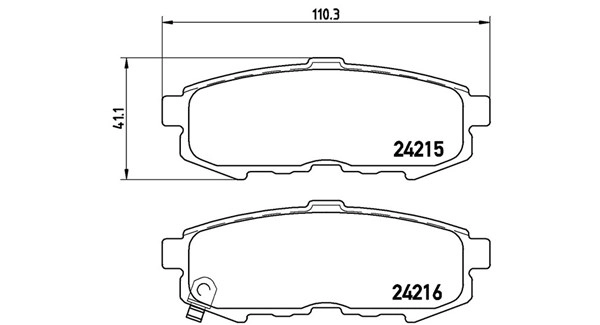 Brake Pad Set, disc brake (363700449042)
