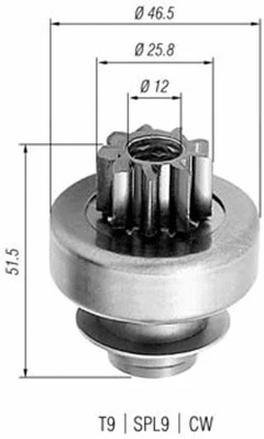 Pinion, starter (940113020240)