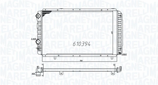 Radiator, engine cooling (350213706000)