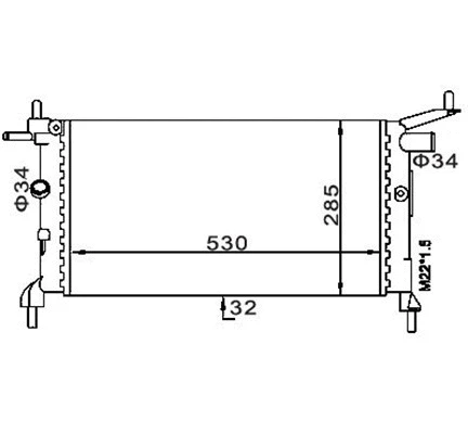 Radiator, engine cooling (359000300200)