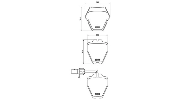 Brake Pad Set, disc brake (363700485067)