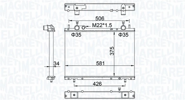 Radiator, engine cooling (350213154800)