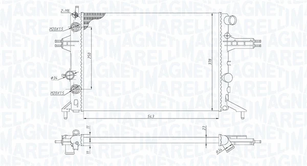Radiator, engine cooling (350213192800)