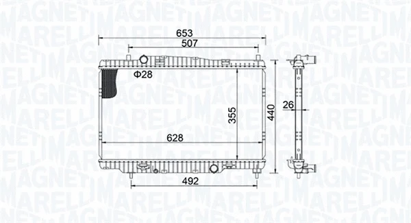 Radiator, engine cooling (350213155400)