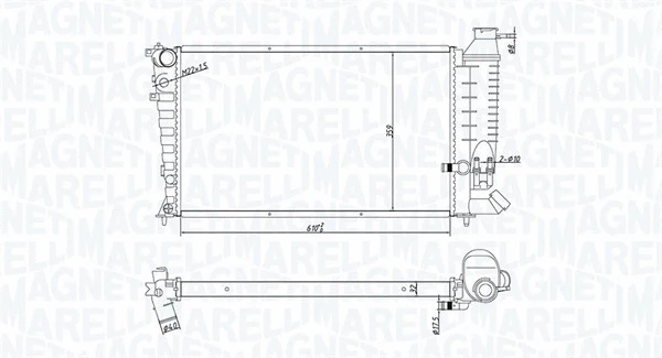 Radiator, engine cooling (350213181800)