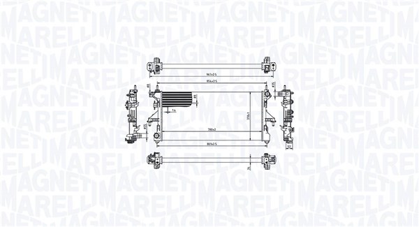 Radiator, engine cooling (350213215000)