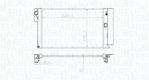 Radiator, engine cooling (350213173100)