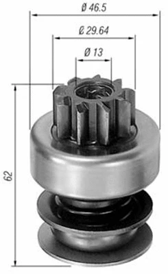 Pinion, starter (940113020036)