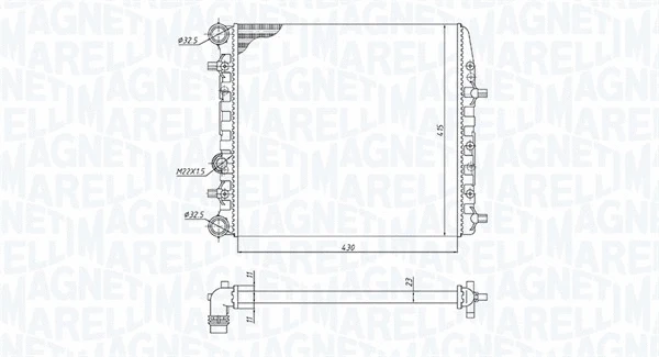 Radiator, engine cooling (350213184600)