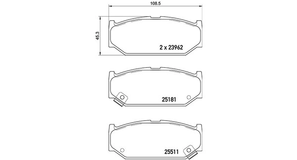 Brake Pad Set, disc brake (363700479031)