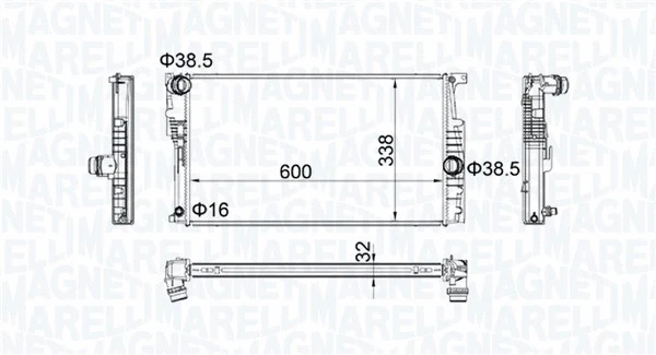 Radiator, engine cooling (350213202200)