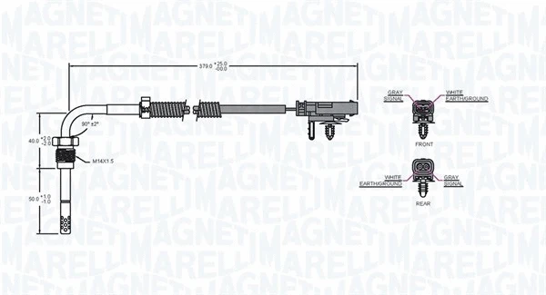 Sensor, exhaust gas temperature